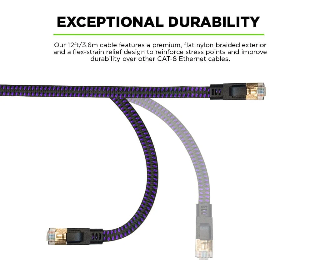 12’ CAT-8 Ethernet Gaming Cable™ - Image 5