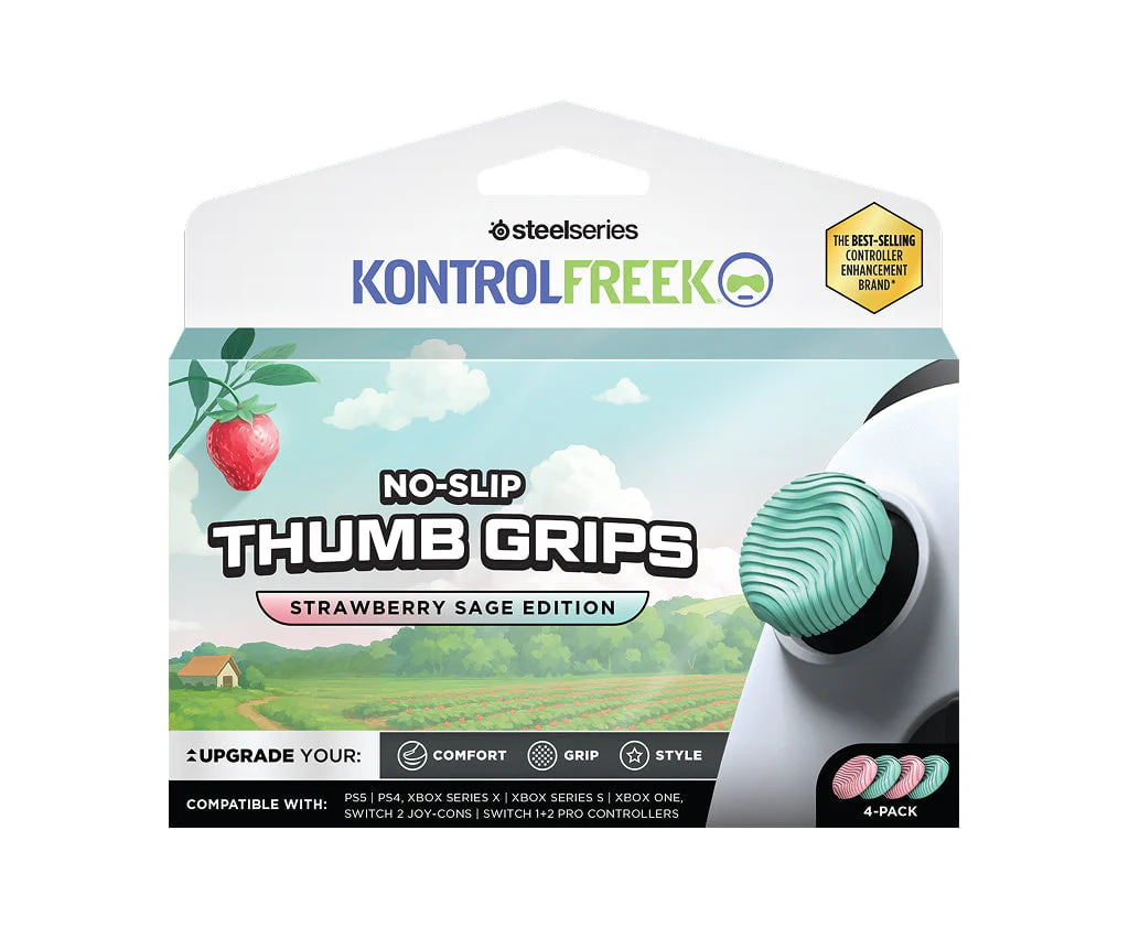 Universal No-Slip Thumb Grips Strawberry Sage Edition - Image 5